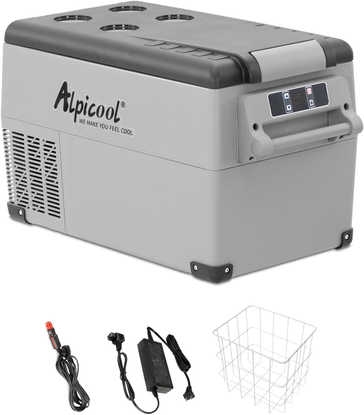 Alpicool CF35 Portable Refrigerator, 37 Quart (35 Liter) Fast Cooling 12V Car Fridge -4℉~68℉, Cooler for Outdoor, Camping, RV, Truck, Boat